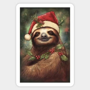 Christmas Sloth Sticker